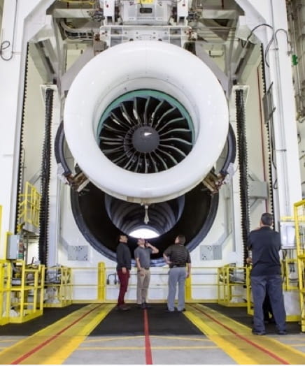 A close up of an engine